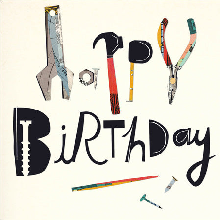 Happy Birthday (written in tools)