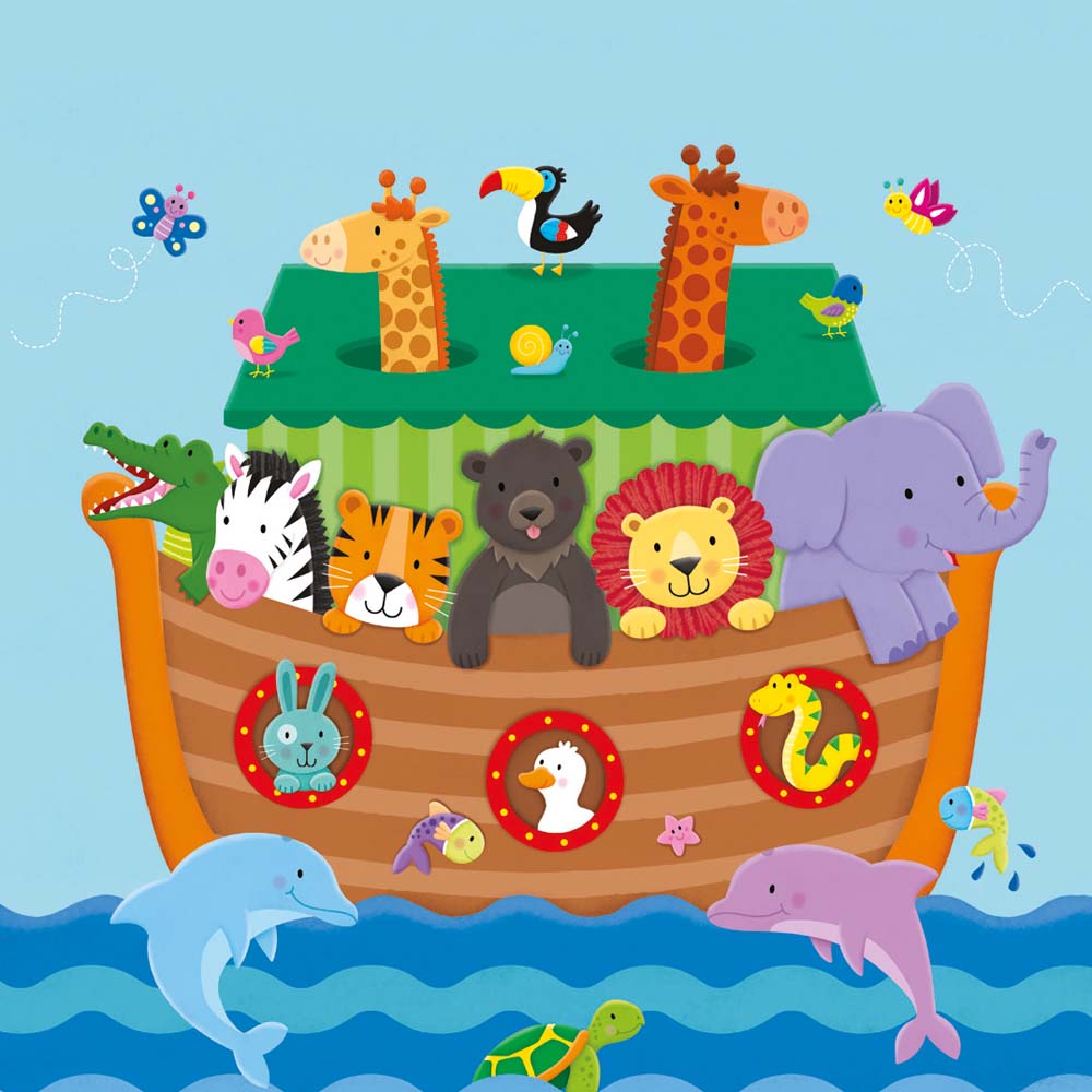 Noah's Ark, 5 cards of 1 design with envelopes