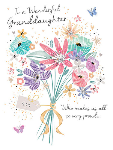 Birthday card to a wonderful granddaughter