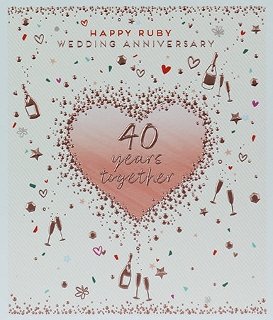 Happy Ruby Wedding Anniversary 40 years together - Townsends of Manningtree