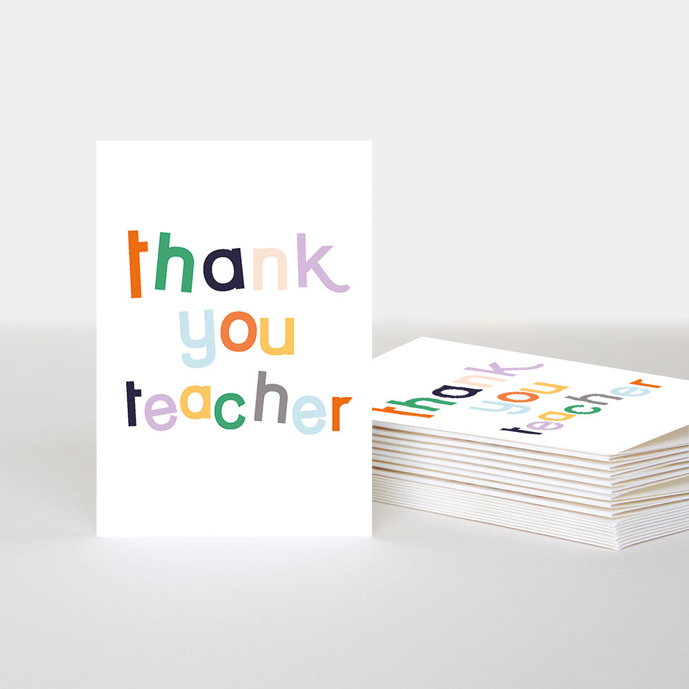 Thank You Teacher (pack of 10 cards and envelopes)