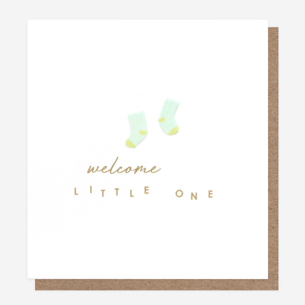 Welcome Little One Blue Socks